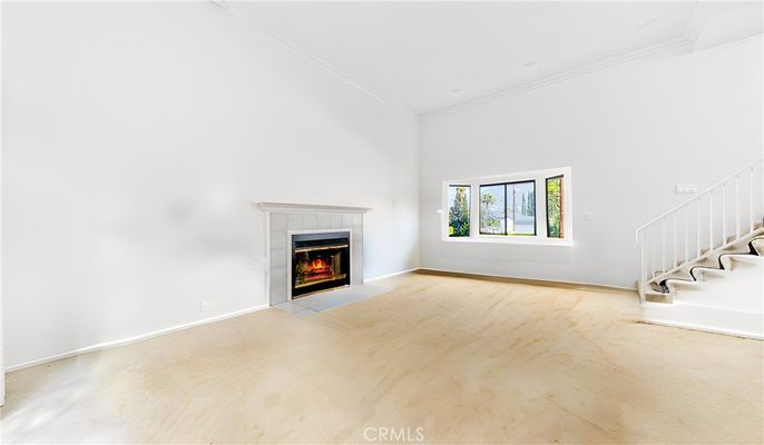 Empty room, Fireplace, Interior