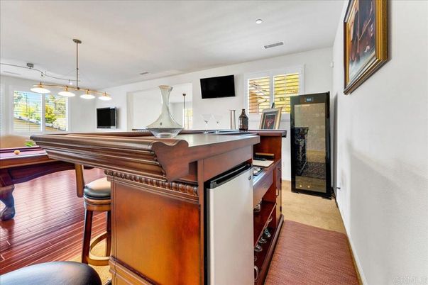 Billiard Table, Game Room, Interior, Pendant Lights, Recessed Lighting