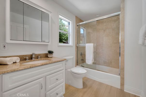 Bathroom, Glass Shower, Interior, Wood Texture Flooring