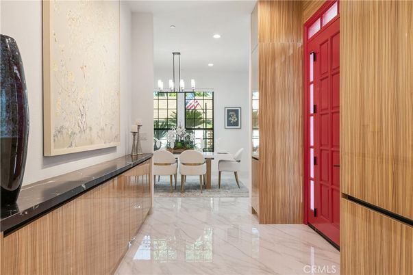 Dining room, Interior, Marble, Pendant Lights, Recessed Lighting
