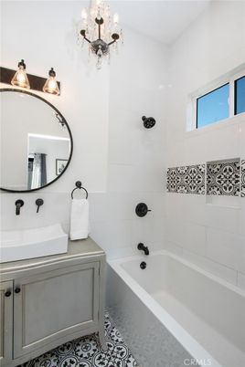 Bathroom, Chandelier, Interior