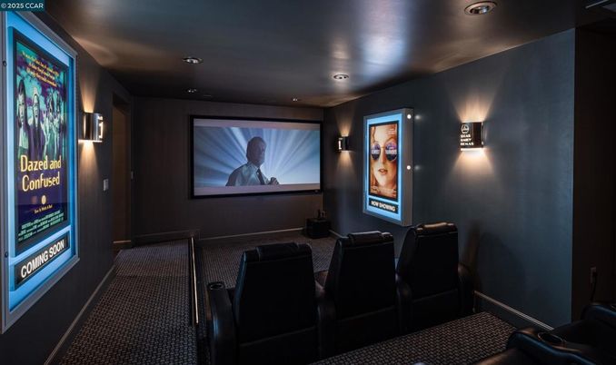 Home Theatre Room, Interior, Projection Screen, Recessed Lighting, Theatre Room