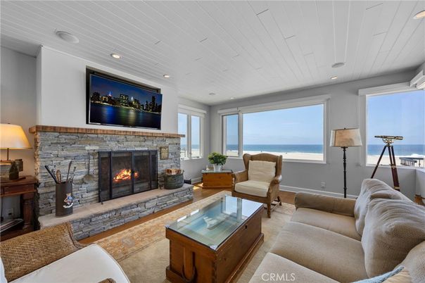 Fireplace, Interior, Living room, Recessed Lighting, Water