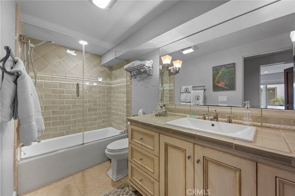 Bathroom, Glass Shower, Interior, Recessed Lighting, Tile Countertops
