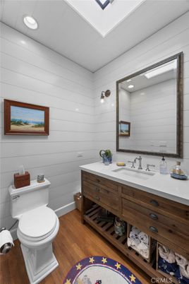 Bathroom, Interior, Recessed Lighting, Wood Texture Flooring