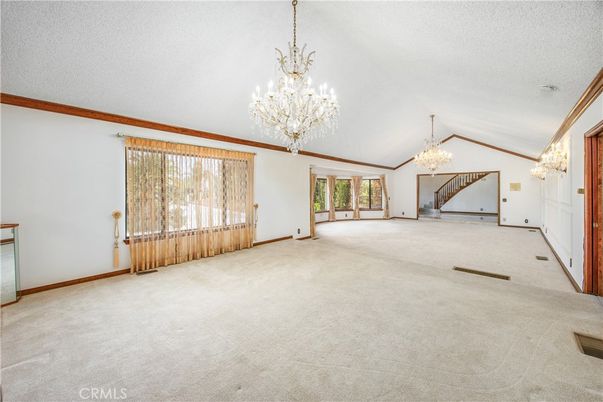 Chandelier, Empty room, Interior