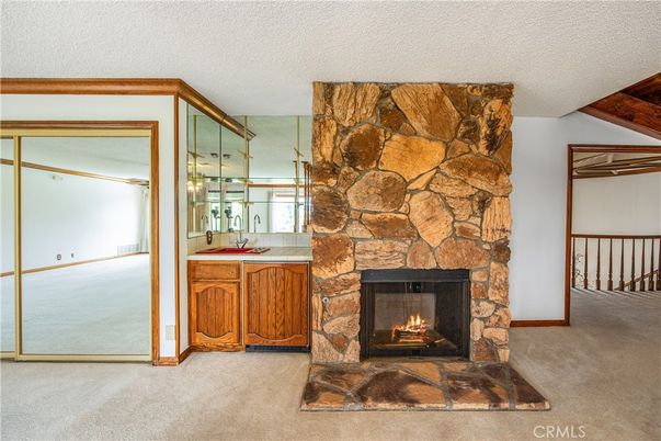 Fireplace, Interior, Stone Walls