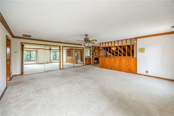 Empty room, Fireplace, Interior