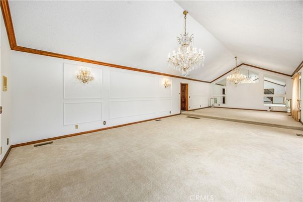 Chandelier, Empty room, Interior