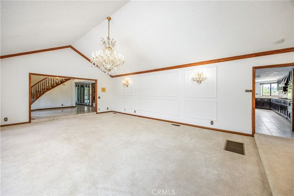 Chandelier, Empty room, Interior