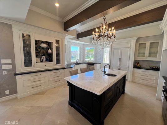 Chandelier, Interior, Kitchen, Recessed Lighting, Wooden Beams