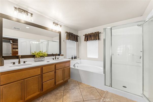 Bathroom, Dual Sink Vanities, Glass Shower, Interior