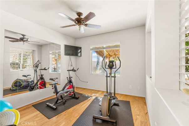 Fitness Equipment, Interior, Wood Texture Flooring