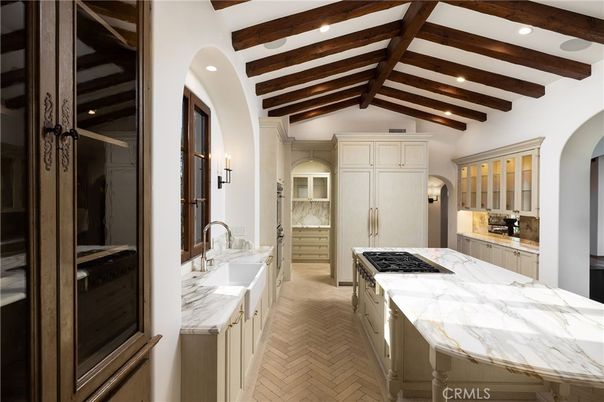 Interior, Kitchen, Recessed Lighting, Wooden Beams
