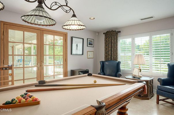 Billiard Table, Game Room, Interior, Recessed Lighting