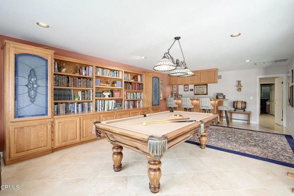 Billiard Table, Game Room, Interior, Pendant Lights, Recessed Lighting