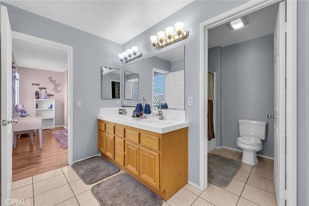 Bathroom, Dual Sink Vanities, Interior, Wood Texture Flooring