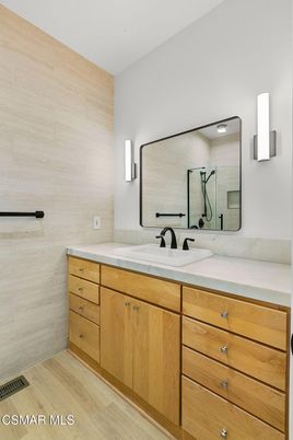 Bathroom, Dual Sink Vanities, Interior, Wood Texture Flooring