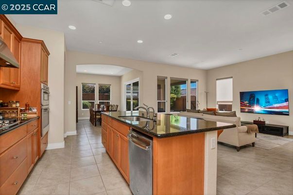 Dining room, Interior, Kitchen, Living room, Recessed Lighting, Stainless Steel Appliances