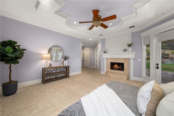 Bedroom, Fireplace, Interior, Recessed Lighting