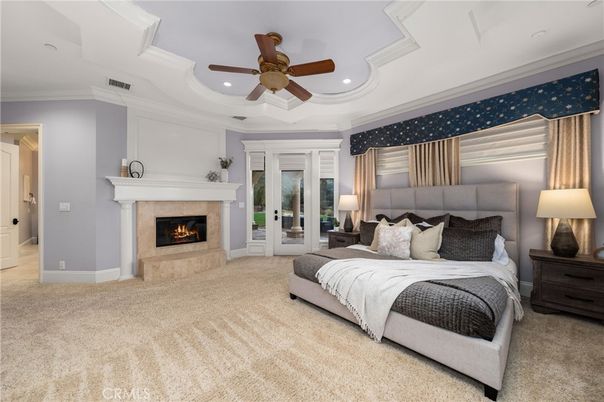 Bedroom, Fireplace, Interior, Recessed Lighting