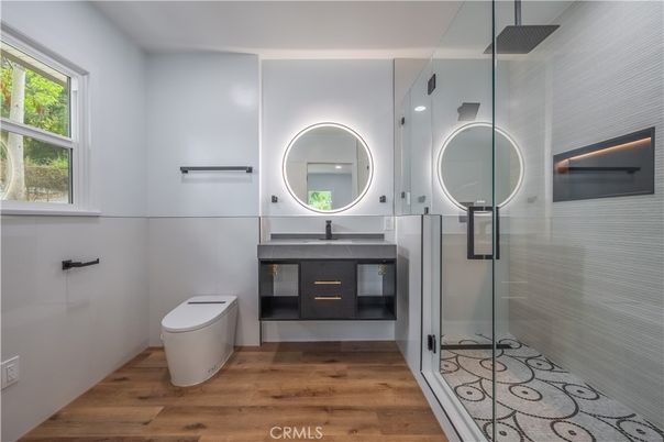 Bathroom, Interior, Wood Texture Flooring