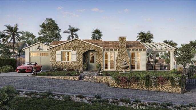 Backyard, Exterior, Facade, Spanish Mediterranean