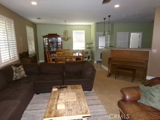 Chandelier, Dining room, Interior, Living room, Pendant Lights, Piano, Recessed Lighting