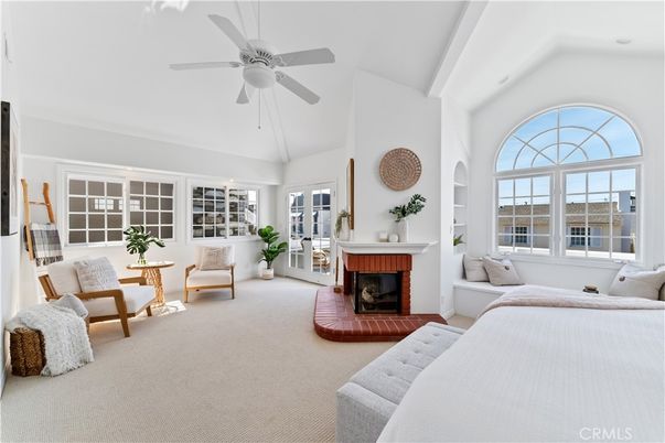 Bedroom, Fireplace, Interior