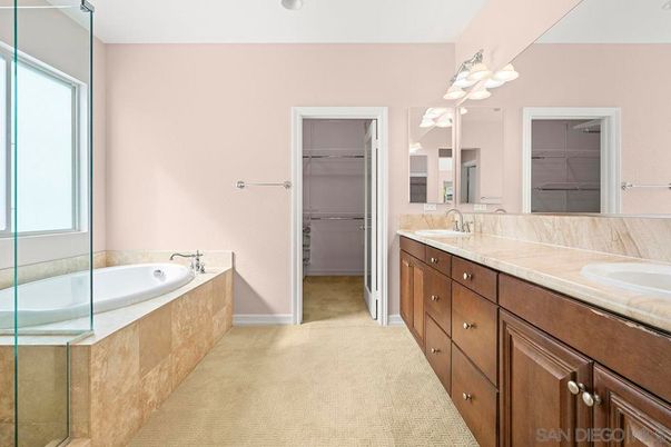 Bathroom, Dual Sink Vanities, Glass Shower, Interior, Walk-in Closets