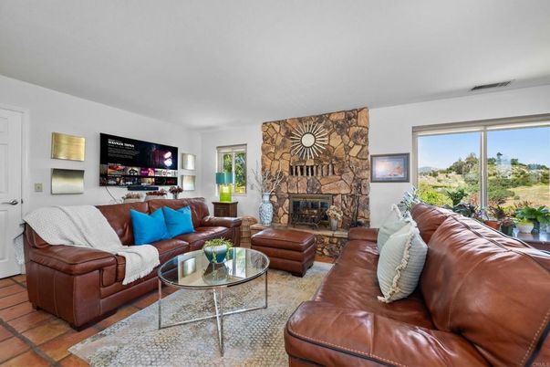 Fireplace, Interior, Living room, Stone Walls