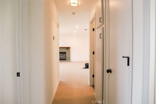 Fireplace, Interior, Recessed Lighting, Wood Texture Flooring