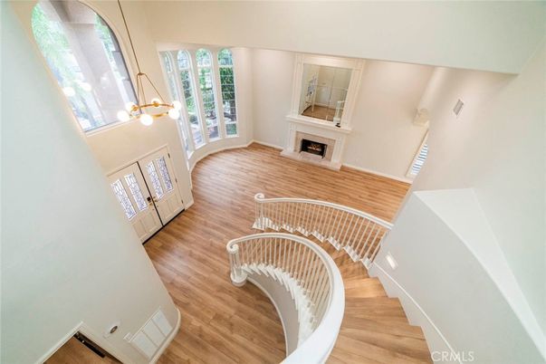 Fireplace, Interior, Pendant Lights, Wood Texture Flooring
