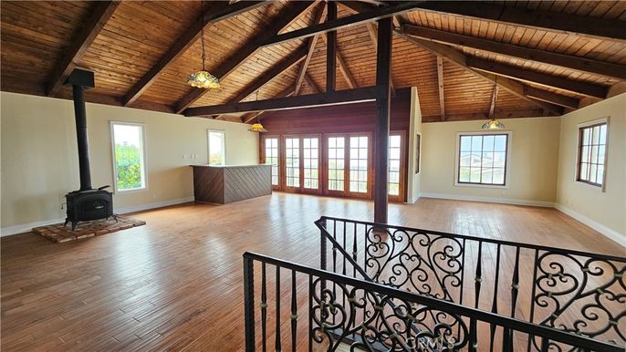 Fireplace, Interior, Pendant Lights, Wooden Beams, Wooden Ceilings, Wood Texture Flooring