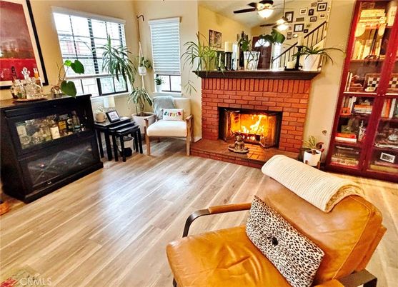 Fireplace, Interior, Wood Texture Flooring