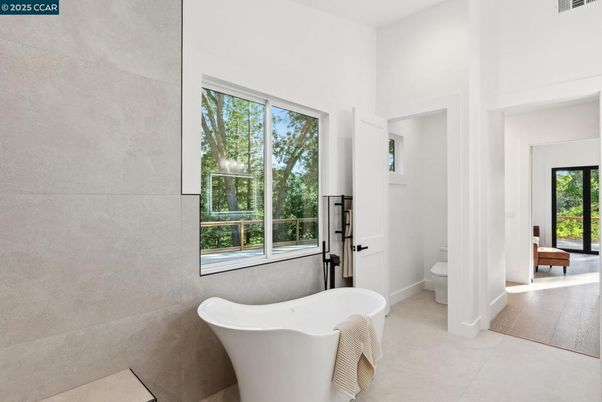 Bathroom, Free Standing Baths, Interior, Wood Texture Flooring