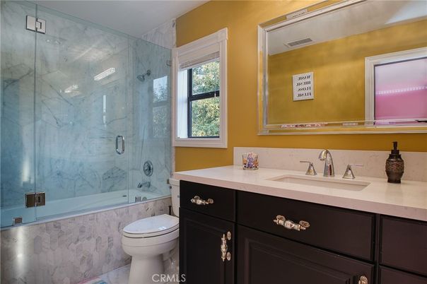 Bathroom, Glass Shower, Interior, Marble Walls