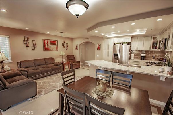 Dining room, Interior, Kitchen, Living room, Recessed Lighting, Stainless Steel Appliances