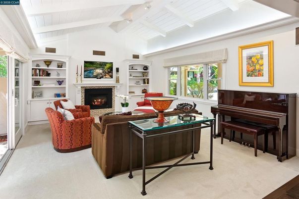 Fireplace, Interior, Living room, Piano