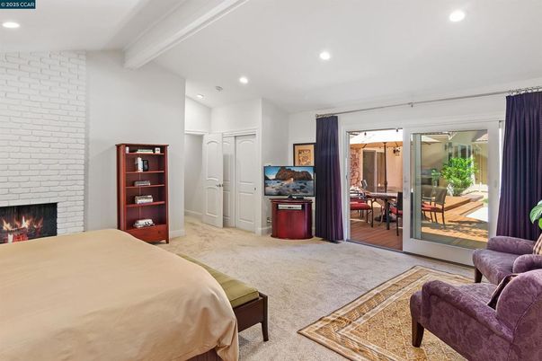 Bedroom, Fireplace, Interior, Recessed Lighting