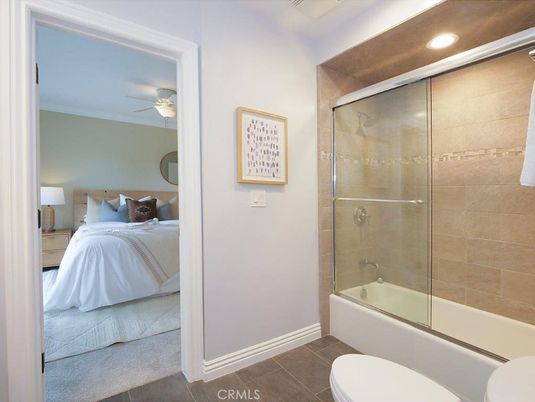 Bathroom, Bedroom, Glass Shower, Interior, Recessed Lighting