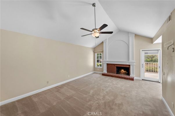 Empty room, Fireplace, Interior