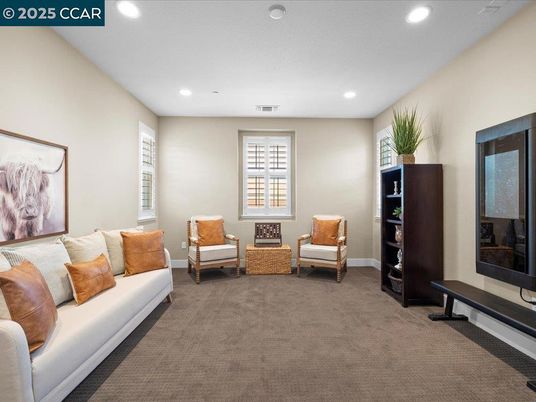 Interior, Living room, Recessed Lighting