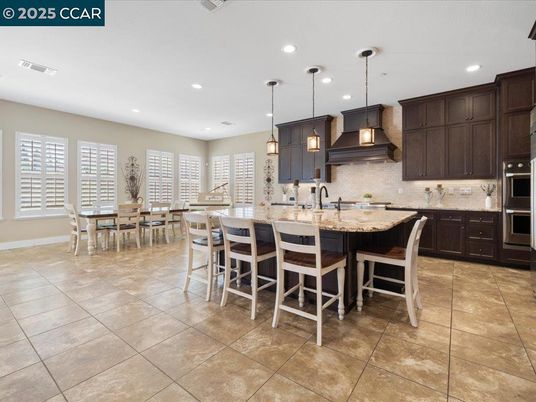 Dining room, Interior, Kitchen, Pendant Lights, Recessed Lighting