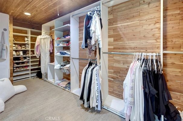 Interior, Recessed Lighting, Walk-in Closets, Wooden Ceilings, Wooden Walls