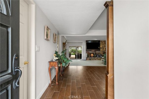 Fireplace, Interior, Stone Walls, Wood Texture Flooring
