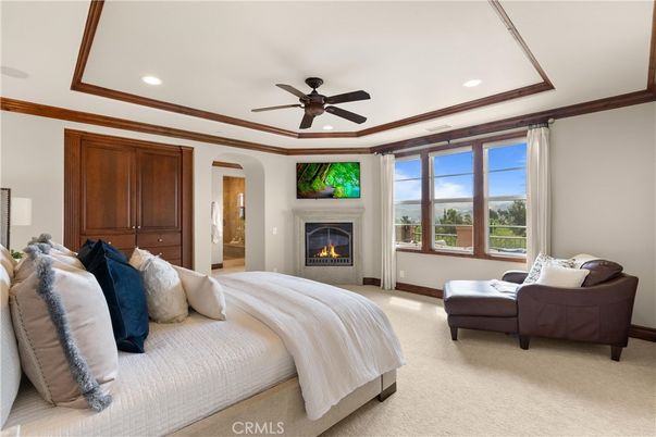 Bedroom, Fireplace, Interior, Recessed Lighting