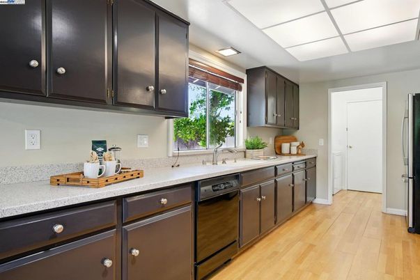 Interior, Kitchen, Wood Texture Flooring