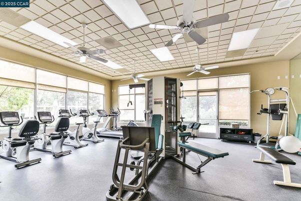 Fitness Equipment, Gym, Interior, Recessed Lighting