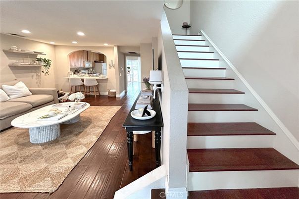 Interior, Kitchen, Living room, Recessed Lighting, Wood Texture Flooring